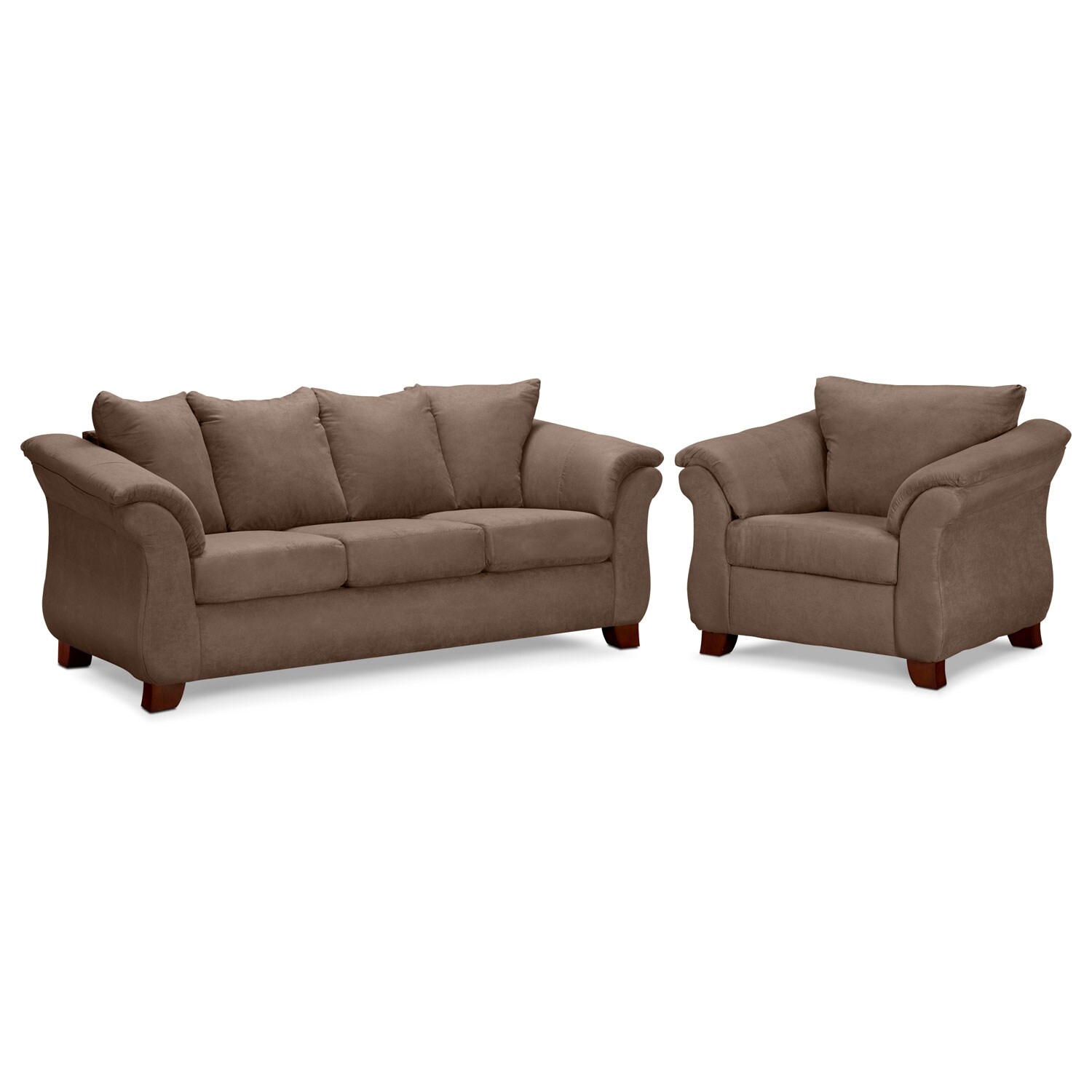 Adrian Sofa and Chair Set Taupe Value City Furniture Adrian Sofa and Chair Set Taupe Value City Furniture